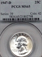 1947-D 25C MS65