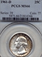 1961-D 25C MS66
