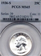 1936-S 25C MS65