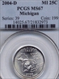 2004-D 25C Michigan MS67
