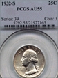 1932-S 25C AU55