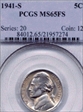 1941-S 5C MS65FS