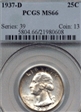 1937-D 25C MS66