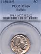 1938-D/S 5C Buffalo MS66