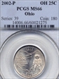 2002-P 25C Ohio MS66
