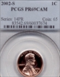 2002-S 1C PR69CAM