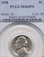1958 5C MS65FS