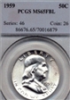 1959 50C MS65FBL