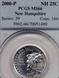 2000-P 25C New Hampshire MS66