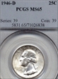 1946-D 25C MS65