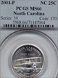 2001-P 25C North Carolina MS66