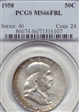 1958 50C MS66FBL