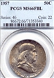 1957 50C MS66FBL