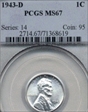 1943-D 1C MS67