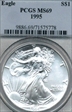 1995 $1 Silver Eagle MS69