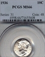 1936 10C MS66