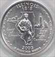 2003-D 25C Illinois MS66