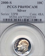 2000-S 10C Silver PR69DCAM