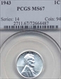 1943 1C MS67