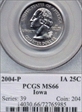 2004-P 25C Iowa MS66