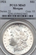 1921 $1 Morgan MS65