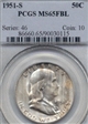 1951-S 50C MS65FBL