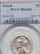 1942-D 5C MS66FS