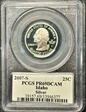 2007-S 25C Idaho Silver PR69DCAM