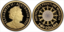 2022 $2 Frontline Workers PR70DCAM