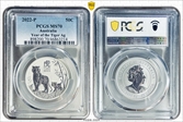 2022-P 50C Year of the Tiger 1/2oz Ag MS70
