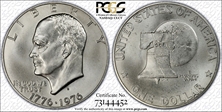 1976-S $1 Silver MS68