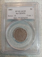 1883 5C No CENTS AU55