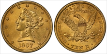 1907 $10 Liberty MS62