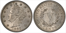 1883 5C With CENTS MS62