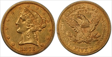 1873 $5 Open 3 XF45