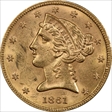 1861 $5 MS61