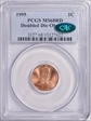 1995 1C Doubled Die Obverse MS68RD