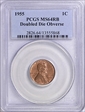 1955 1C Doubled Die Obverse MS64RB