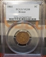 1864 1C Bronze VG10BN