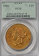 1850 $20 VF25