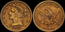 1845-D $5 XF40