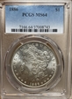 1886 $1 MS64