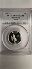 2007-S 25C Wyoming Silver PR69DCAM