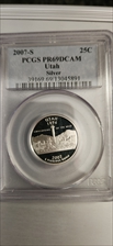 2007-S 25C Utah Silver PR69DCAM