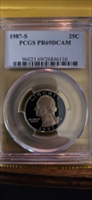 1987-S 25C PR69DCAM
