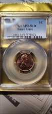 1960-D 1C Small Date MS65RD