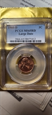 1960-D 1C Large Date MS65RD