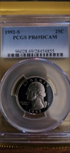 1992-S 25C PR69DCAM