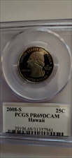 2008-S 25C Hawaii PR69DCAM