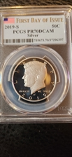 2019-S 50C Silver First Day of Issue PR70DCAM